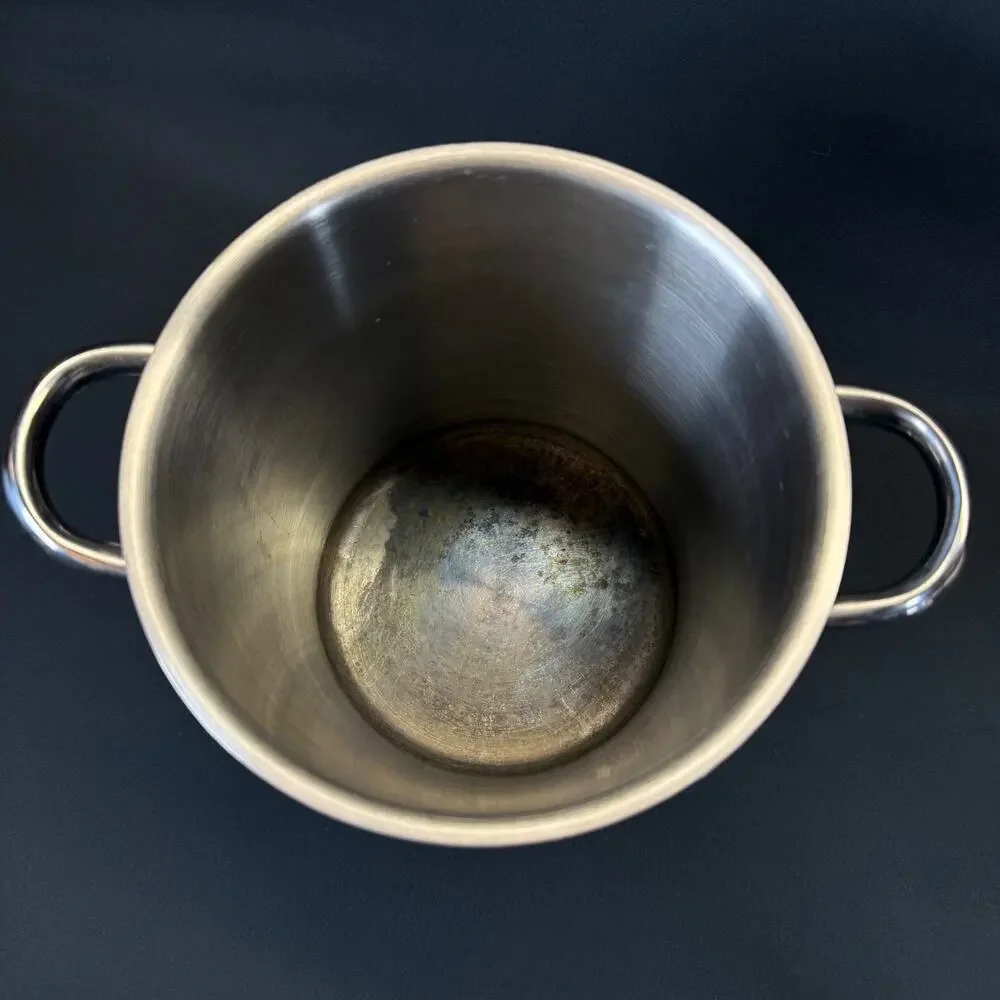 vintage 18/10 Edelstahl Ice Bucket Chrome Lid Germany Style 11